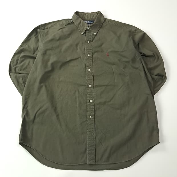 CA095 XL 폴로 블레어 90s 다크 올리브카키 셔츠 남방