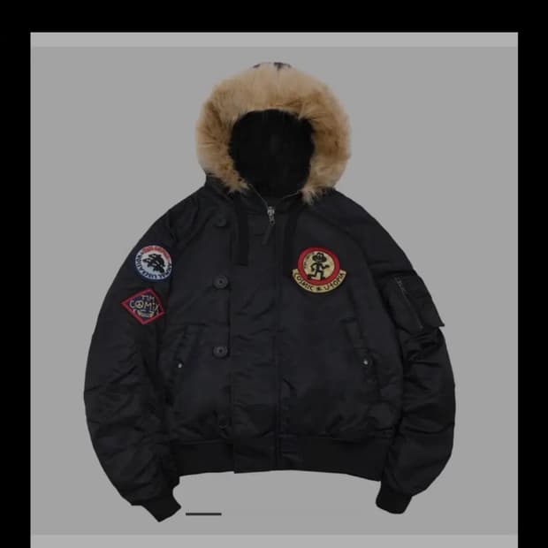 팀코믹스 항공점퍼 후디드 덱 점퍼 블랙 m 급처