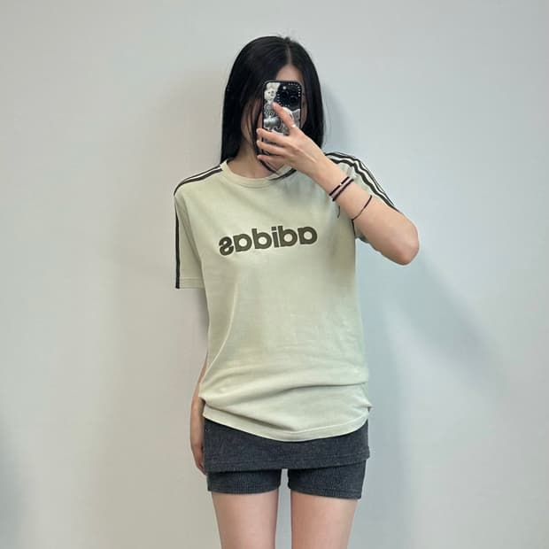 아디다스 스펠아웃 사이드라인 녹색 반팔 티셔츠