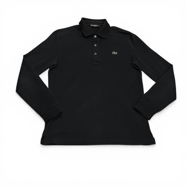 3 95 라코스테 블랙 슬림핏 PK 긴팔 카라티