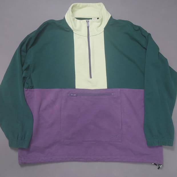 [XL] 리바이스 쿼터집 팝 오버 맨투맨