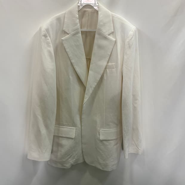 아이보리 린넨 마 블레이저 자켓