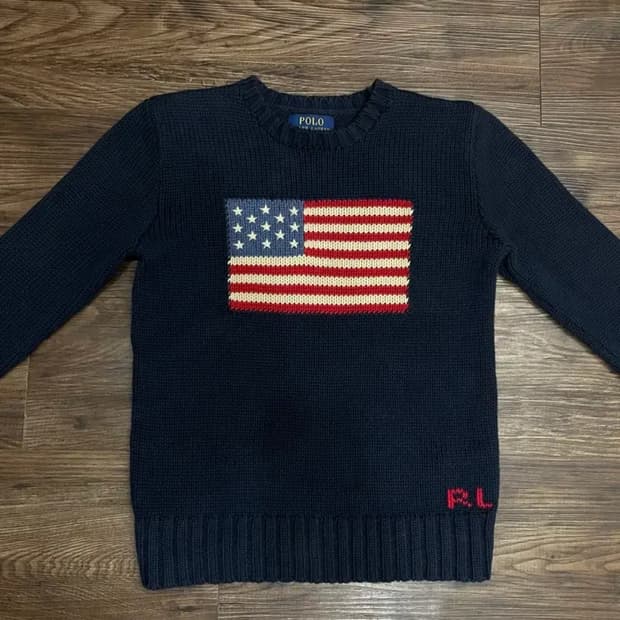폴로 랄프로렌 성조기 니트 네이비 (44)