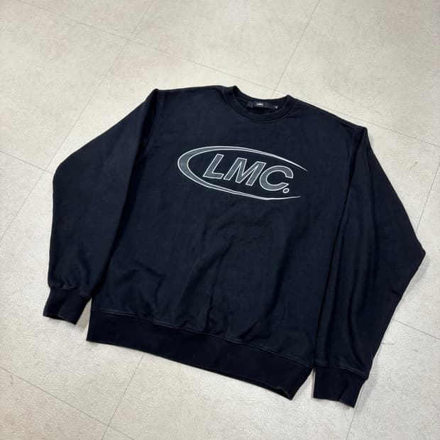 Lmc 빅로고 블랙 맨투맨