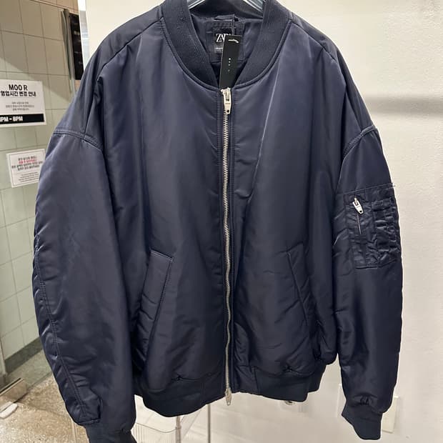 Zara bomber jacket navy