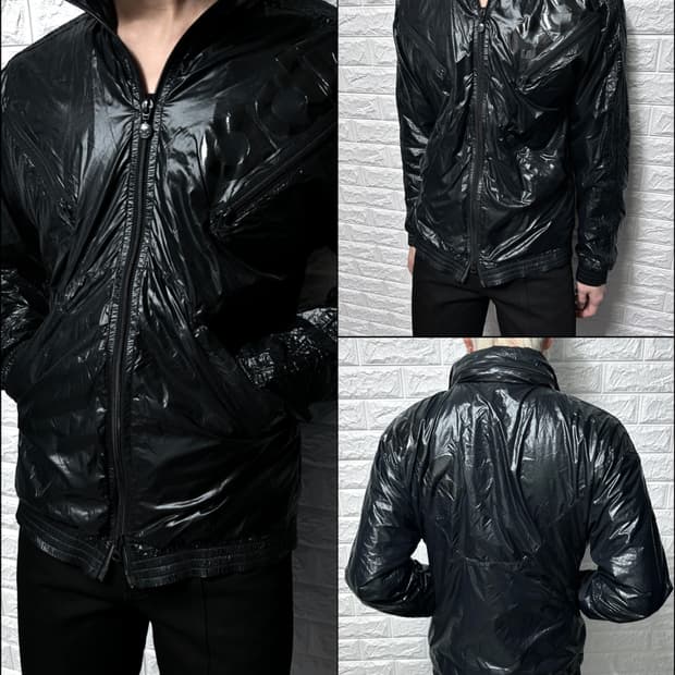 아디다스 글로시 텍스쳐 윈드 브레이커 / 트랙탑