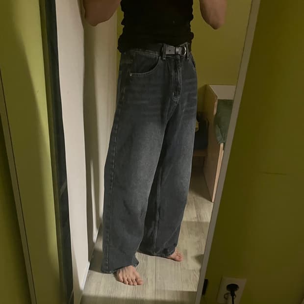 원더플레이스 와이드 청바지