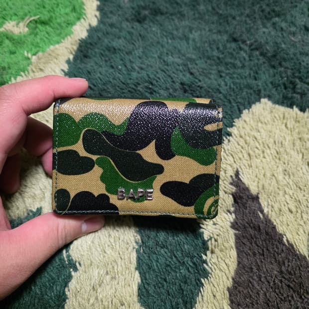 [OS] 베이프 ABC 그린카모 캔버스 지갑