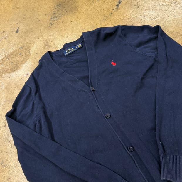 폴로 랄프로렌 네이비 브이넥 니트 가디건