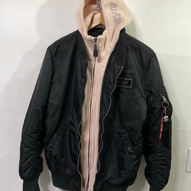 알파인더스트리 MA-1 블루종 봄버 자켓 넉넉 100 사이즈