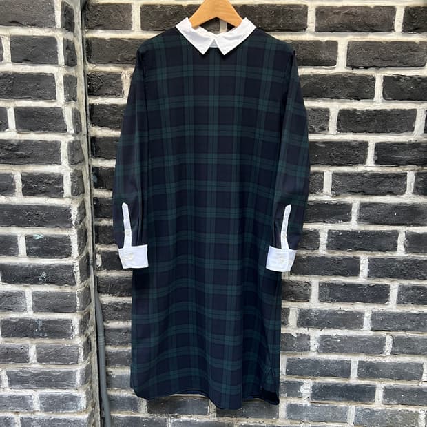 BEAMS BOY 블랙와치 원피스