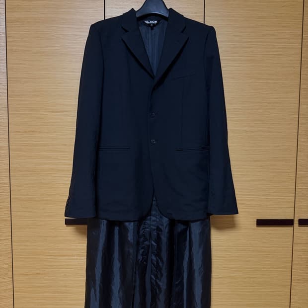 꼼데가르송 블랙 레이어드 롱 블레이저 자켓