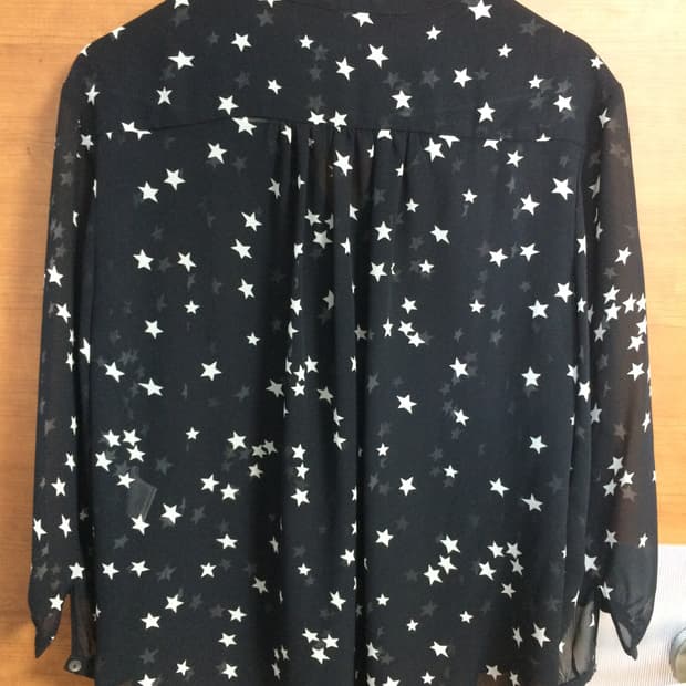 블랙 기본 별 셔츠