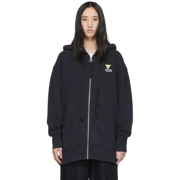 메종키츠네 후드집업 블랙 S