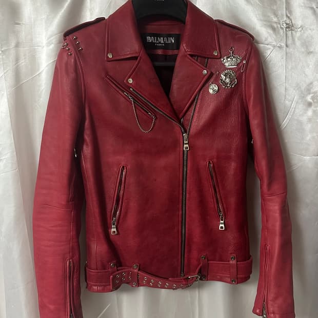 발망 SS11 세이프티핀 레더 자켓