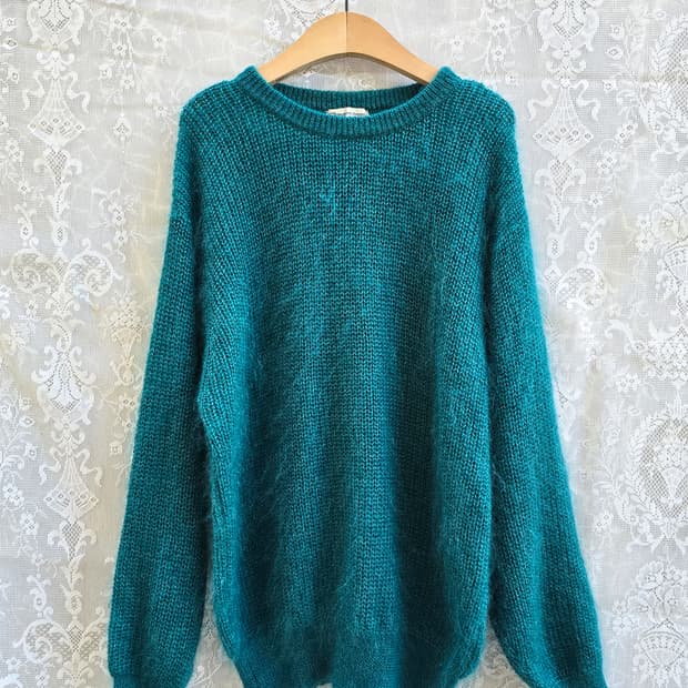 빈티지 베이비 키드 모헤어 실크 니트