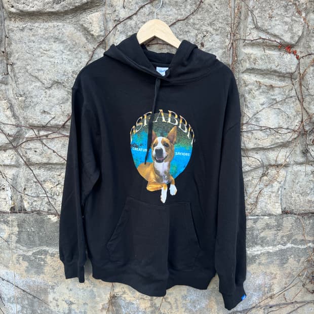 비에스래빗 웰시코기 프린팅 스노우보드복 후드티 L