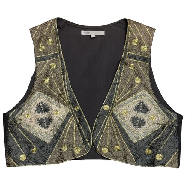 MAJE 빈티지 페이즐리 베스트 S/M