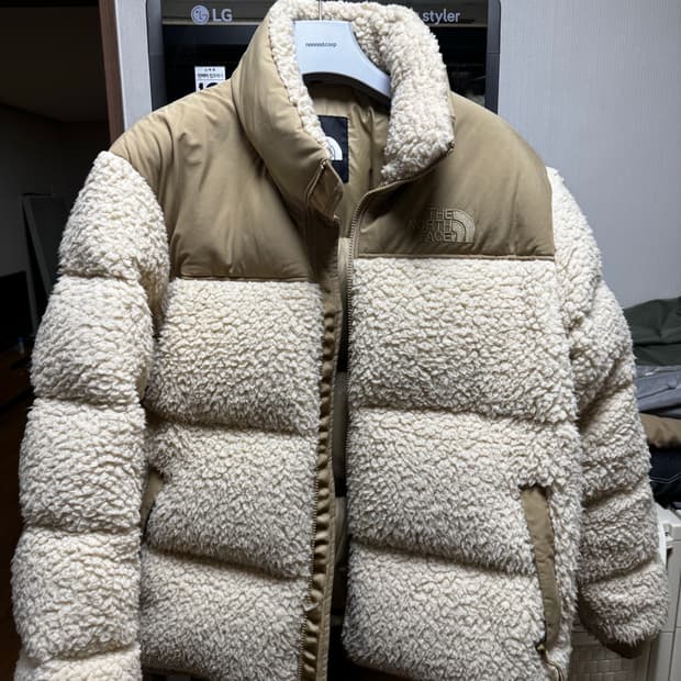 노스페이스 쉐르파 눕시 패딩 샌드 us xl asia xxl