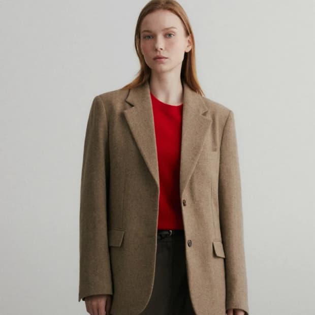 수아레 베를린 울 블레이저 베이지