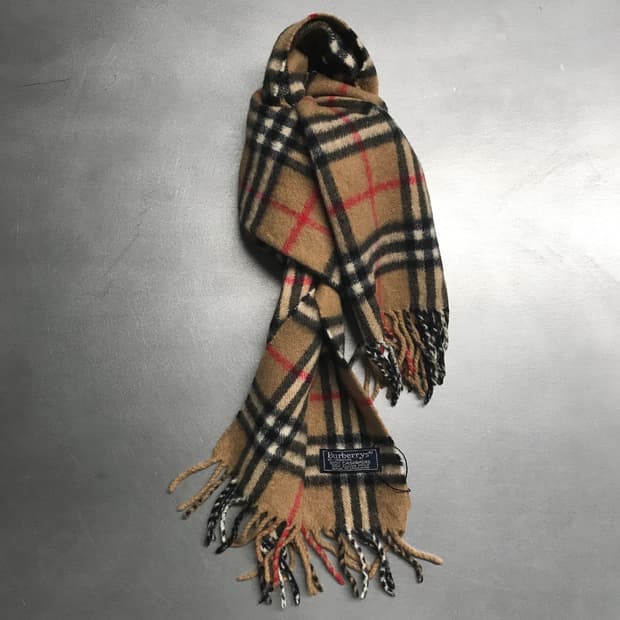 버버리 정품 캐시미어 머플러 베이지