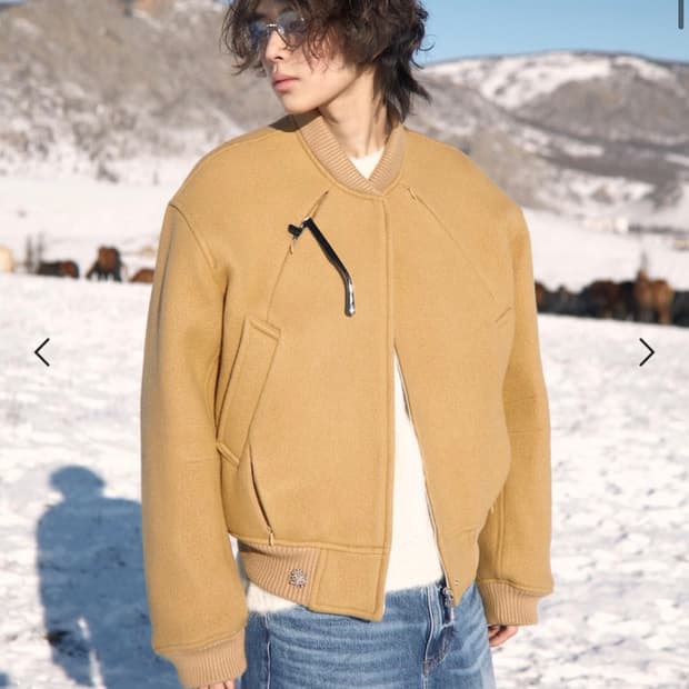 23fw stu 봄버 카멜자켓 L사이즈