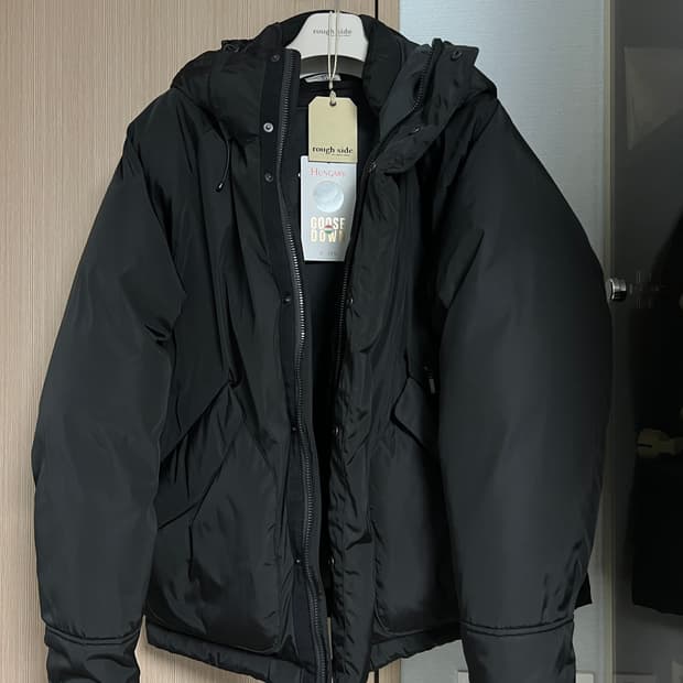 24fw 러프사이드 클라우드 파카 패딩 블랙