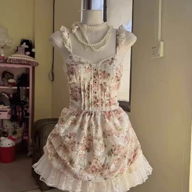 리즈리사 히메카지 플로럴 원피스