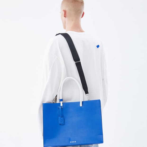 아더에러 쇼퍼백 와이드 블루