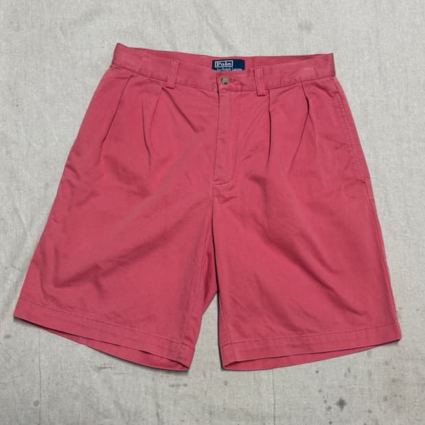 폴로랄프로렌 90s 투턱 핑크 치노 반바지 29