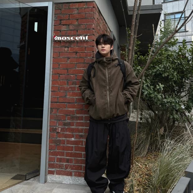 디멘트 보아 코듀로이 후드자켓