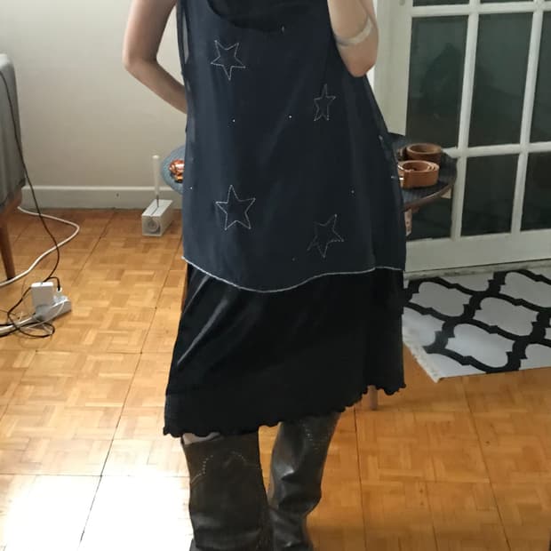 vintage star layered one-piece