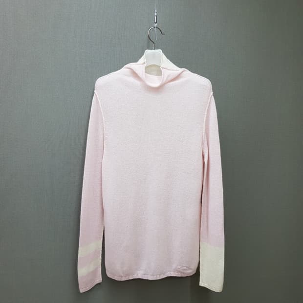 손정완 2021 배색 캐시미어 100 하이넥 니트 55사이즈