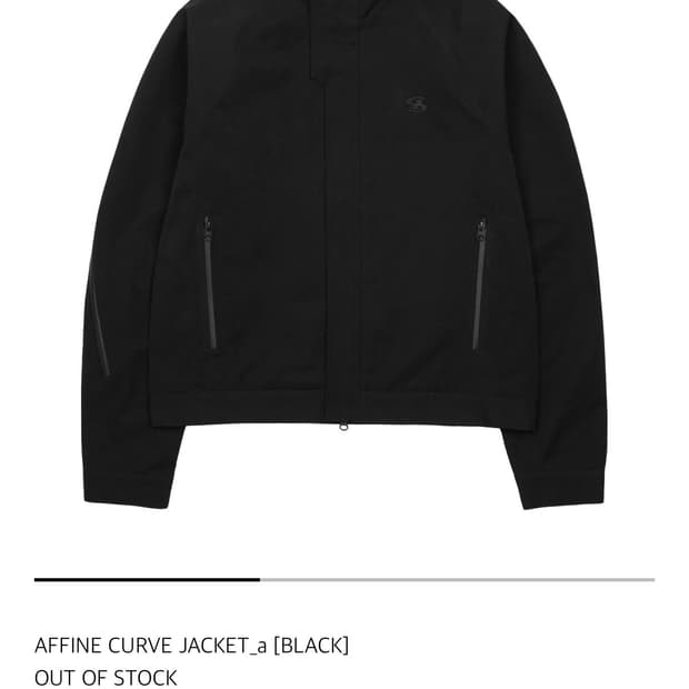 산산기어 AFFINE CURVE JACKET_a [BLACK] 