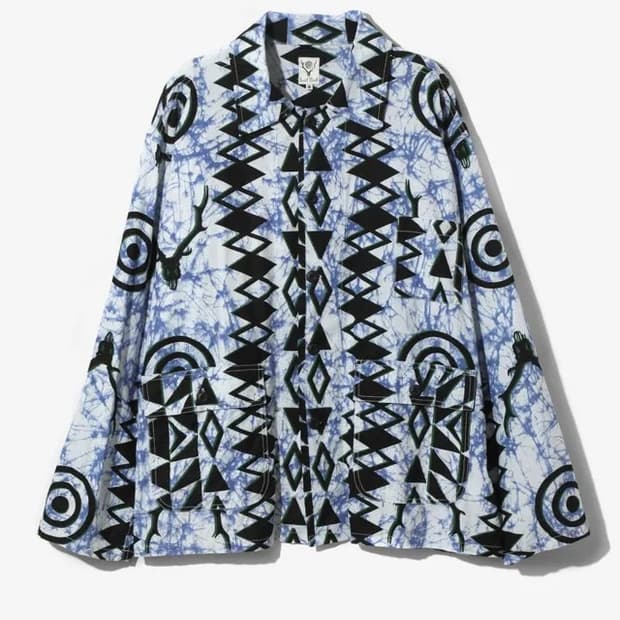 [M] South2 West8 남이서팔 바틱 프린트 헌팅 셔츠 