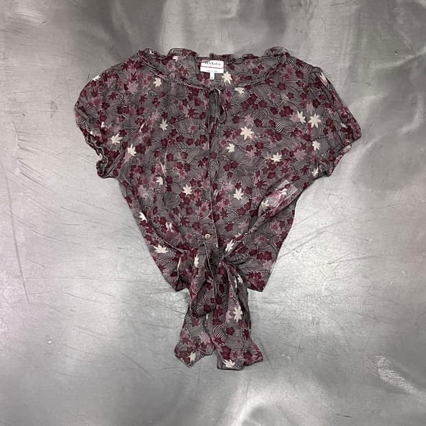  막스앤코 플라워 패턴 블라우스 y16189