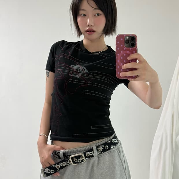 베르사체 스포츠 메두사 딱붙 반팔티