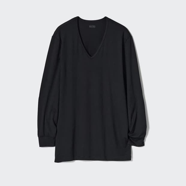 (새상품) 유니클로 남성용 히트텍 V넥 9부 xxl