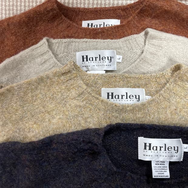 할리오브스코틀랜드 쉐기독 니트 L