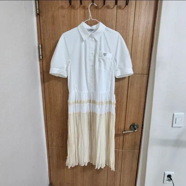 (55)여성 헤지스 반팔 셔츠형 원피스 여름