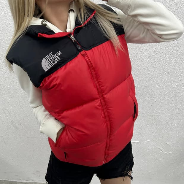 노스페이스 1996 눕시 레드 패딩조끼 95 ( 남녀공용 )