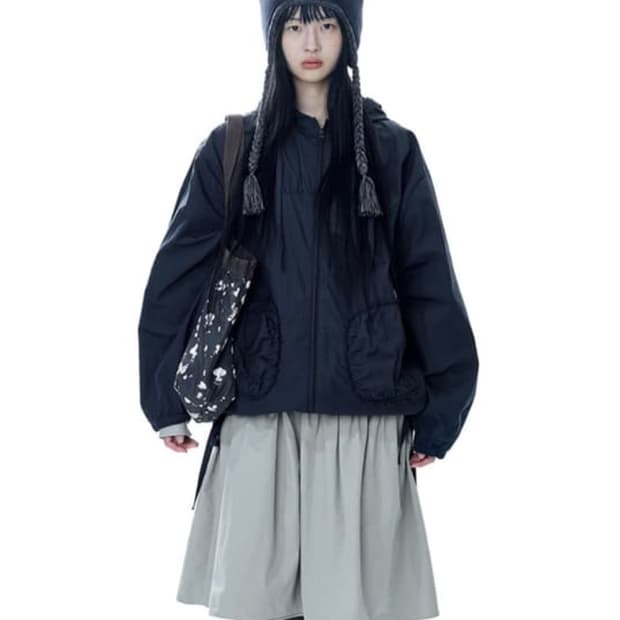 코이세이오 체크 링클스 윈드 브레이커 새상품