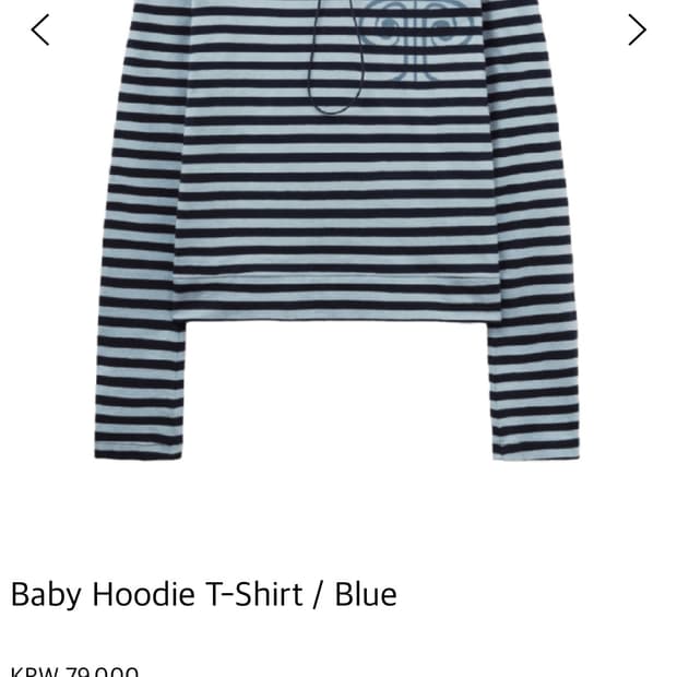 피브스피브스 Baby Hoodie T-Shirt - Blue
