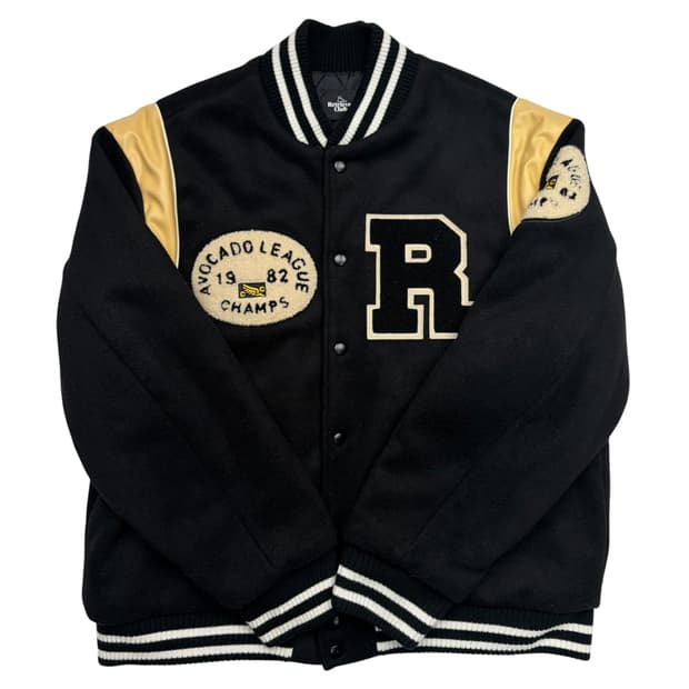 리트리버클럽 블랙 울 바시티 자켓 L