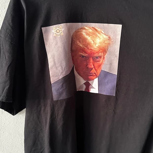 Donald Trump 포토 그래픽 반팔 티셔츠