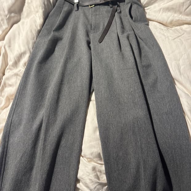 렉토 25fw 퀸시 울 팬츠 m size grey