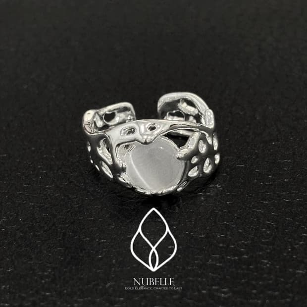 🌗 Onyx net ring / 오닉트 네트 925실버 반지