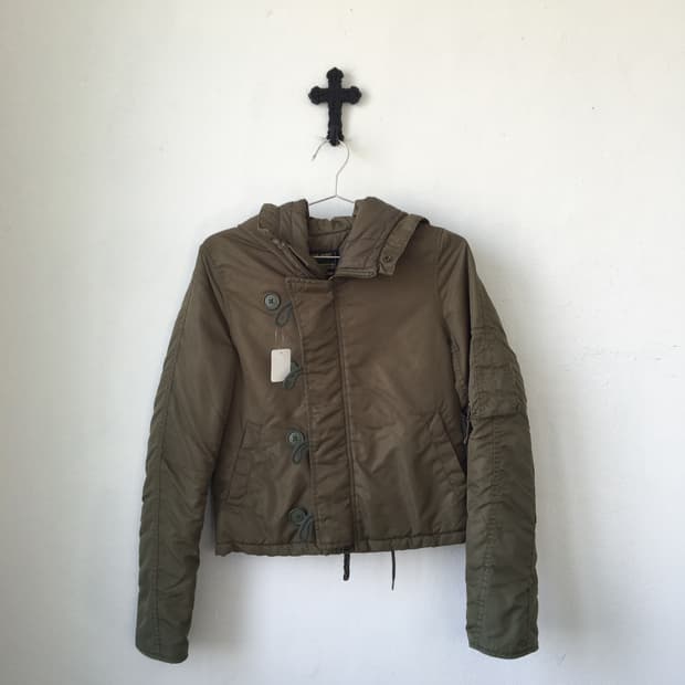 Military hood khaki jumper