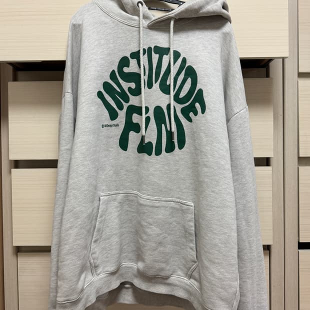 필루미네이트 오버핏 그래피티 로고 후디 오트밀 XL