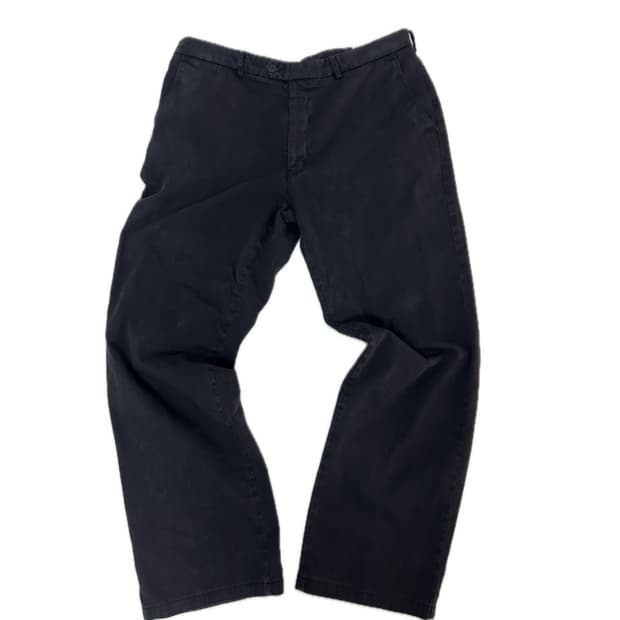 Burberry 버버리 레더탭 코튼 루즈핏 팬츠(정품) size(36)